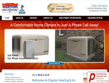 Tablet Screenshot of clayton-heating.com